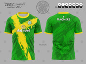 CELTIC CRUZ ART GREEN YELLOW #2077
