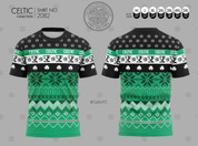 CELTIC Christmas Jersey green white and black #2082