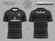 CELTIC DOT AND LINE BLACK JERSEY #2196