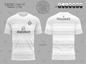 CELTIC DOT AND LINE WHITE JERSEY #2198