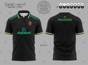 CELTIC 4TH BLACK JERSEY FIRST BADGE #2392