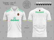 CELTIC 4TH WHITE JERSEY FIRST BADGE #2394