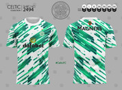 CELTIC GREEN AND WHITE #2494