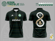 CELTIC ZIP POLO GREEN AND GREEN TREBLE #2664