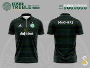 CELTIC ZIP POLO GREEN AND GREEN #2663