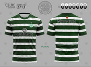 CELTIC HOOPS WHITE  GREEN #2713