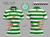 CELTIC HOOPS WHITE GREEN #2716