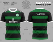 CELTIC GREEN BLACK HOOPS #2807