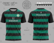 CELTIC BLACK AND GREEN HOOPS #2821
