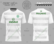 CELTIC GREY AND WHITE HOOPS #2819