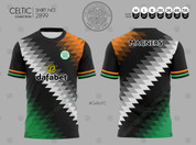 CELTIC GREEN WHITE AND ORANGE TRICOLOUR #2899
