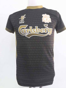 BLACK LIVERPOOL 125 JERSEY EMBROIDERED BADGE