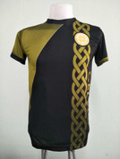 black and gold celtic band embroidery badge #87