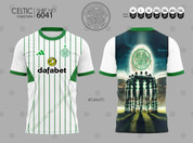  CELTIC WHITE GREEN LINES HUDDLE 6041