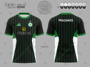 CELTIC BLACK GREEN LINES 6044