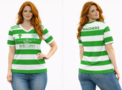 LADYS CELTIC WOLFTONES GREEN BLACK CROSS TARTAN  #6195