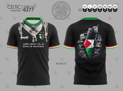 BLACK  PALESTINE SCARF MAP  #627