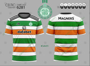 CELTIC TRI COLOR HOOPS    #6281
