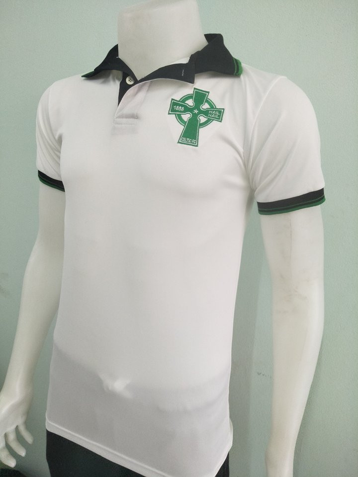white celtic polo #124 - irish and celtic clothing