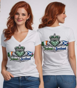  LADYS IRISH SCOTTISH WHITE CLADDAGH  #6408