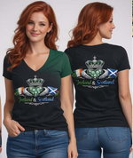    LADYS IRISH SCOTTISH BLACK CLADDAGH  #6409