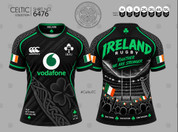 BLACK  IRISH RUGBY   #6476