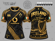  BLACK GOLD  IRISH RUGBY   #6477