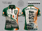 IRISH EIRE 1916 JERSEY POLO #6492