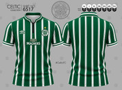 CELTIC GREEN AND WHITE ZIP RETRO    #6517