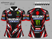 BLACK RED SUZUKI  ZIP  JERSEY   #6554