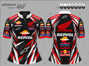 WHITE RED HONDA  ZIP  JERSEY   #6557