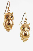 Golden Owl Earrings