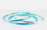 “Three Shades of Blue” Bangle Bracelet