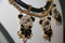 Leather and Rhinestone Gold Accent Statement Necklace