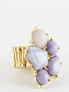 Dusty Lavender Mosaic Stone Fashion Ring