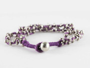 Purple Three Row “Passing Time” Bracelet