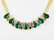 Emerald Green Rhinestone Necklace