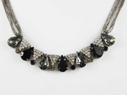 Black Diamond Rhinestone Necklace