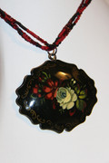 Russian Garden Hand Painted Necklace