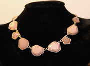 Dusty Pink Stone Mosaic Necklace
