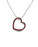 Rhinestone Big Red Heart Necklace
