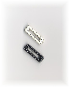 Set of Two Black and White Polka Dot Hair Barrette Clips