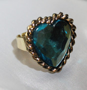 Blue Heart Fashion Ring