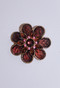 Topaz & Pink Flower Brooch Pin
