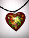 White Rose Russian Heart Necklace