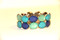 Teal, Lime Green and Purple Stretch Bracelet