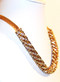 Golden Mesh Tube Rhinestone Necklace