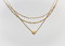 Sliding Heart of Gold Three Layer Necklace. 