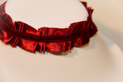 Red Pleated Choker