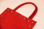The "Red Square" Studded Leather Bag
